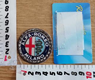 Emblema vintage logo ALFA ROMEO stemma alluminio