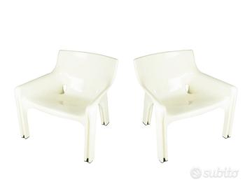 coppia di poltrone Vicario design Magistretti
