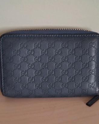 Gucci portacarte donna in pelle blu