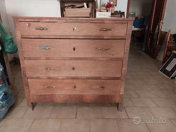 Cassettone 4 cassetti tardo liberty