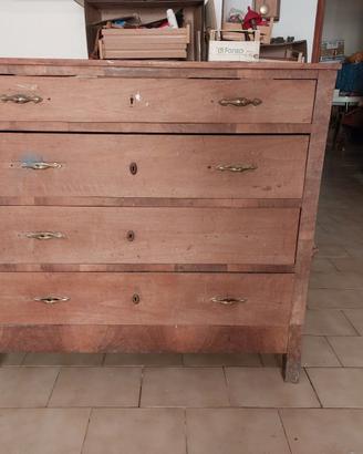 Cassettone 4 cassetti tardo liberty