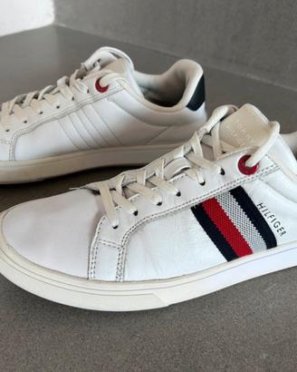 SCARPE SNEAKERS TOMMY HILFIGER BIANCHE UOMO