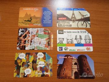 6 schede telefoniche Telecom Italia