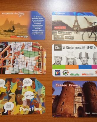 6 schede telefoniche Telecom Italia