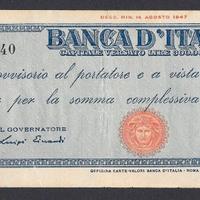 Titolo provvisorio da 5000 lire del 1948