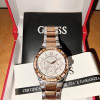 Orologio Donna Guess Originale Oro Rosa e Argento