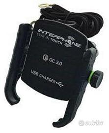 Porta telefono moto crab carica usb da manubrio