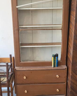credenza antica da restaurare