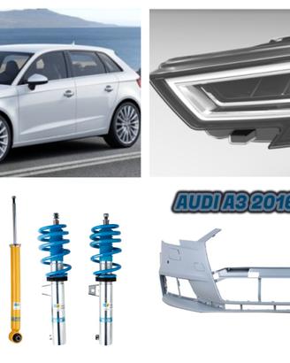 Audi A3 paraurti cofano fanale led assetto 2016-20