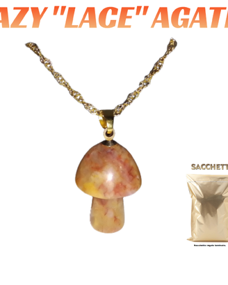 Collana MAGIC MUSHROOM Natural Stone Agata Chakra