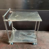 Carrellino inox 75x50 con ruote e freni