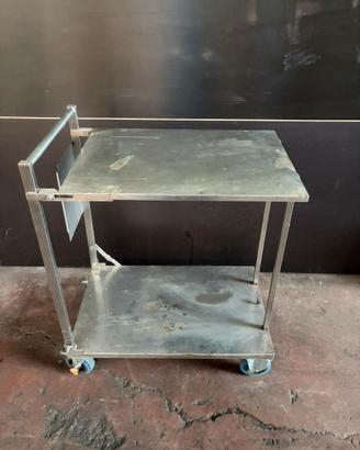 Carrellino inox 75x50 con ruote e freni