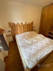 Letto con contenitore abete massello