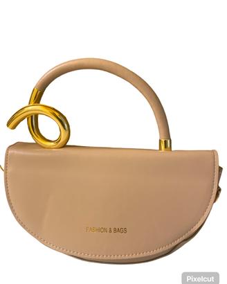 Brosa a Mano mezza luna nude beige con dettaglio
