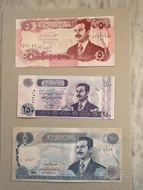Banconota dinaro iraq Saddam Hissein banknote