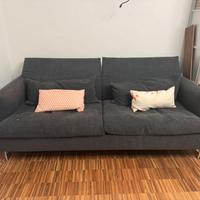 Divano 3 posti in tessuto grigio scuro MOROSO