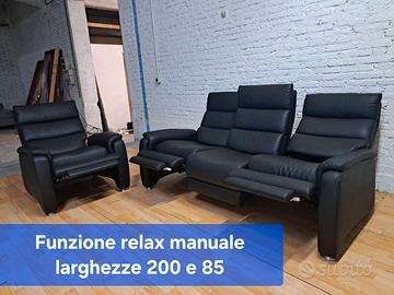 Divano e Poltrona in Set con funzioni Relax Top