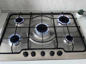 Piano cottura a gas 5 fuochi