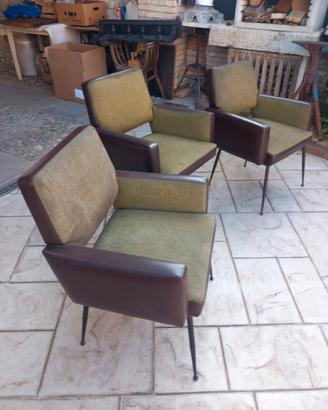 tris poltrone vintage 