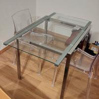 tavolino in vetro allungabile 