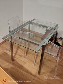 tavolino in vetro allungabile 
