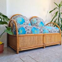 DISP. CONSEGNA divano letto, bambù e vimini, BOHO