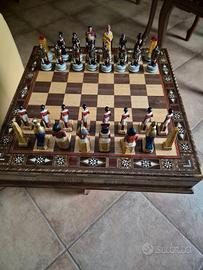 Scacchi Egizi vs Romani  Dipinti a mano