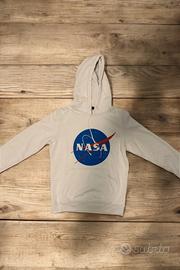 Felpa Bianca Logo Nasa Taglia M