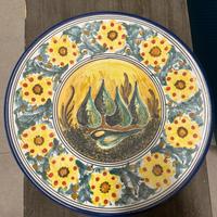 Piatto ceramica decorata 40 cm