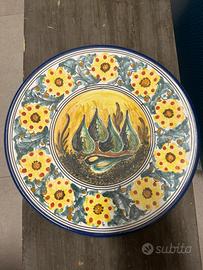 Piatto ceramica decorata 40 cm