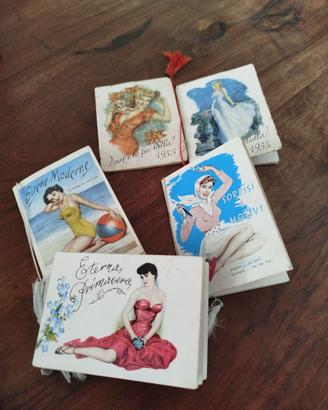 Lotto 5 Calendarietti Barbiere 1954-1959 - Pin-Up