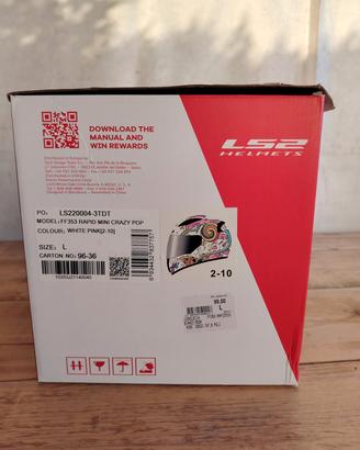 casco moto ls2 bambino/a