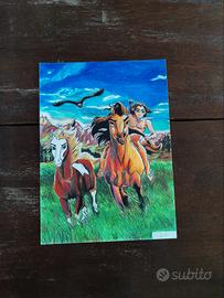 ritratto di Spirit il cavallo selvaggio 24×33 cm