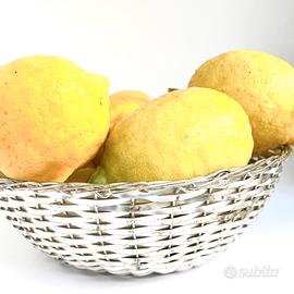 Cestino metallo placcato argento vintage