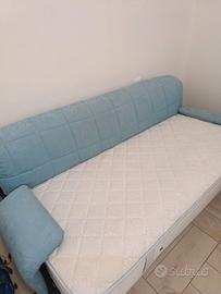 Divano letto con materasso ortopedico e rete ortop