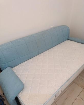 Divano letto con materasso ortopedico e rete ortop
