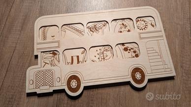 Puzzle in legno fatti a mano Stuka Puka animali