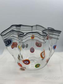 Vaso con murrine in vetro di Murano