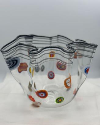 Vaso con murrine in vetro di Murano