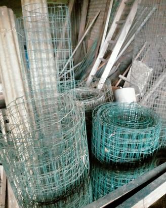 reti in ferro rivestite in plastica verde
