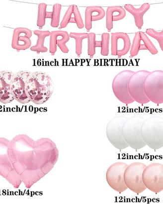 Palloncino per il 13° compleanno Rosa