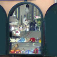 vetrinetta da esterno con specchio faretti