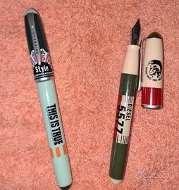 Coppia penne stilografiche brand Diesel