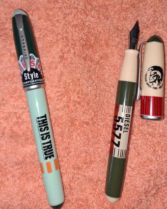 Coppia penne stilografiche brand Diesel