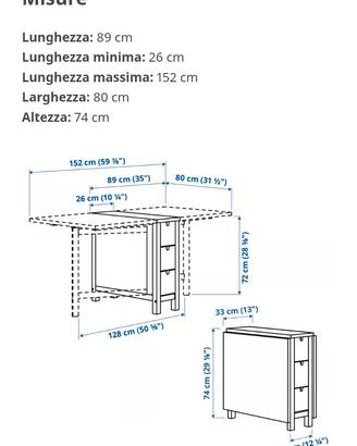 Tavolo salvaspazio Ikea Norden