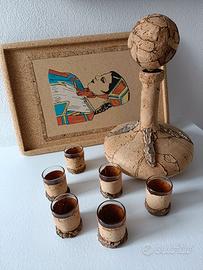 servizio liquori e thè in sughero