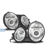 FARI MERCEDES CLASSE E W210 95-99 FONDO CROMATO