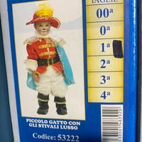 Costume carnevale gatto con gli stivali (1 anno