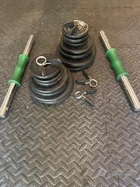 Coppia manubri regolabili Vinex+18kg pesi in ghisa