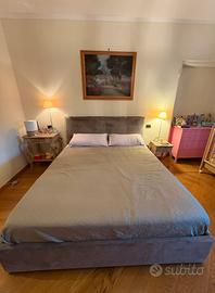 Letto matrimoniale com contenitore e materasso